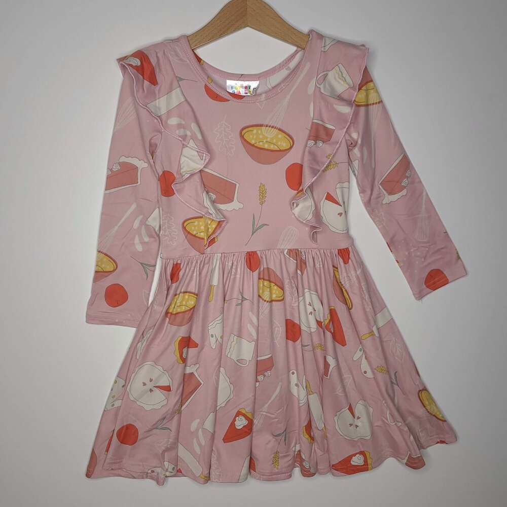 DotDotSmile Size 5/6 Ruffle Dress - NWT Baking Print